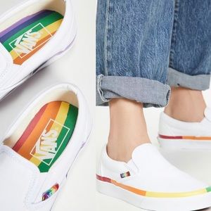 NWT Vans Rainbow Foxing Classic Slip On Shoes